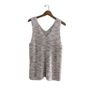 NWT Loft Knitted Double V Neck Sweater Vest Women's Size XL